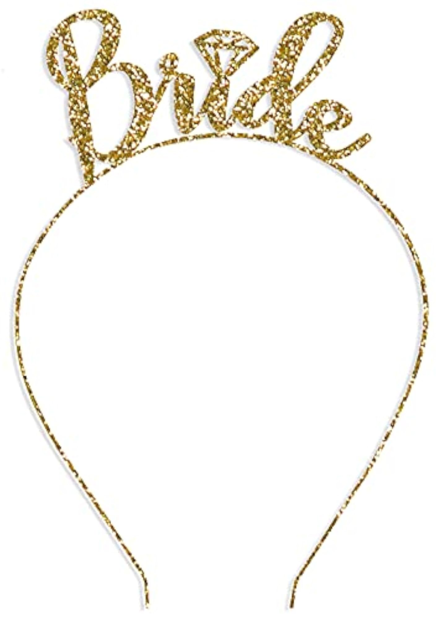Bride Tiara Headband, Gold Sparkle Wedding Accessory